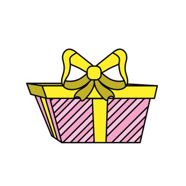 Mevcut hediye ile şerit yay süsleme tasarlamak vektör