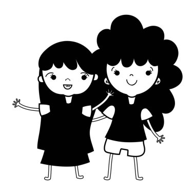 güzellik kız giysi ve heirstyle vektör çizim tasarım