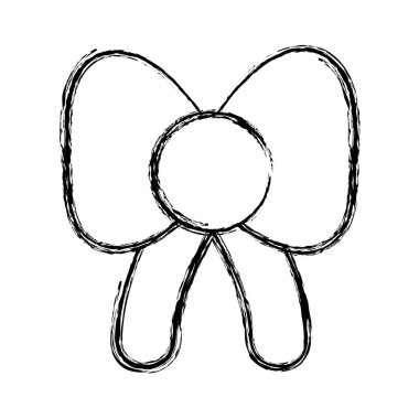 dekorasyon hediye mevcut, vektör çizim satırı şerit yay