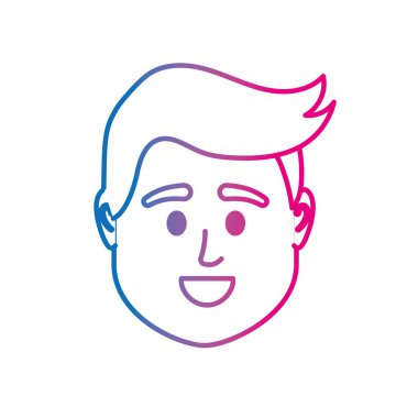 satır avatar adam başına sosyal Kullanıcı vektör çizim