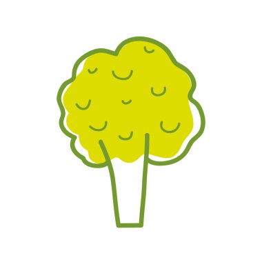 Sağlık brokoli sebze kutsal kişilerin resmi, vektör çizim tasarım