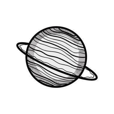 keşif Uranüs gezegen gökada uzayda vektör çizim