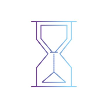 Çizgili kum saati nesne tasarım zaman vektör çizim bilmek