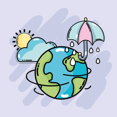 diferents sıcaklık ile hava doğal koşulları illüstrasyon vektör