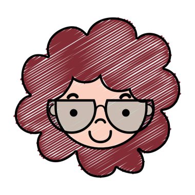 çocuk yüz gözlük ve saç modeli tasarlamak vektör