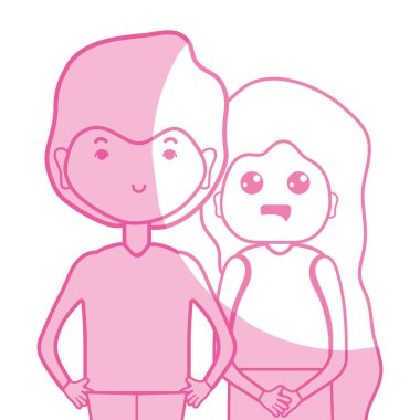 illüstrasyon siluet güzellik çift ile birlikte saç modeli tasarım vektör