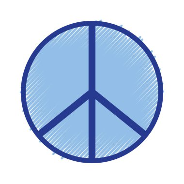 hippi barış ve sevgi simgesi tasarım vektör çizim