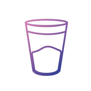 satır su içmek için cam ve taze içecek illüstrasyon vektör