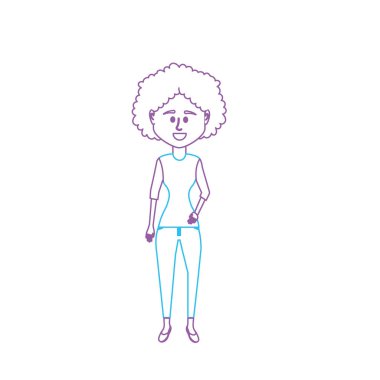 satır kadın saç tasarım ve giyim vektör çizim ile