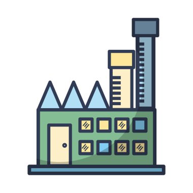 çevre ve ekoloji vektör çizim kirlenme için endüstriyel fabrika