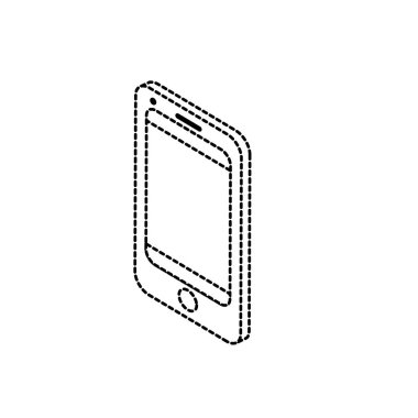 noktalı şekil teknoloji Smartphone-e doğru elektronik iletişim vektör çizim