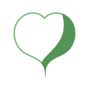 siluet simge vektör çizim romantizm ve aşk için güzel kalp