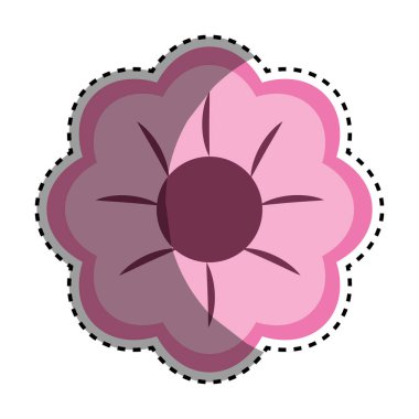 pembe güzellik çiçek dekorasyon, vektör çizim tasarım