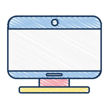 ekran teknolojisi ve moder ekipman tasarım vektör illustrationn