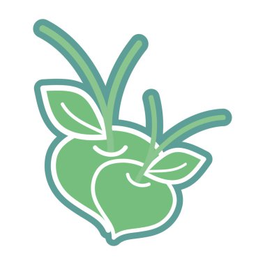 Pancar organik sağlıklı sebze kontur, illüstrasyon vektör