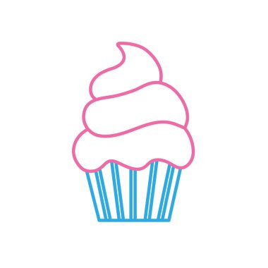 satır lezzetli dondurma tatlı tatlı vektör çizim