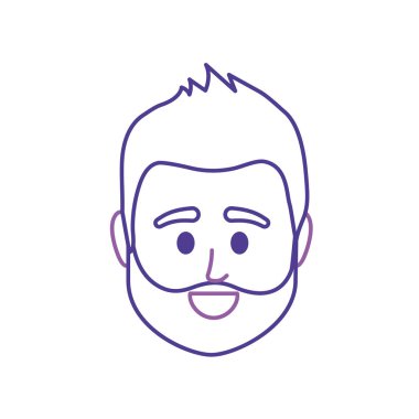 satır avatar adam başına sosyal Kullanıcı vektör çizim