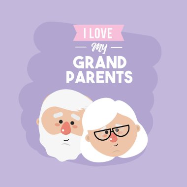 güzel dedesi kafa kutlama ile illüstrasyon vektör