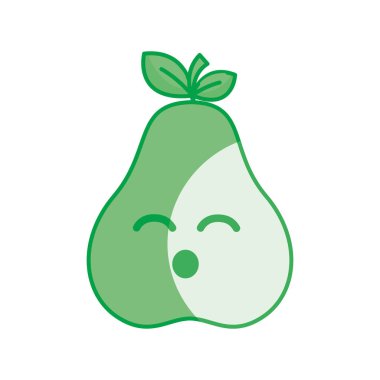 siluet kawaii güzel komik armut kutsal kişilerin resmi, vektör çizim