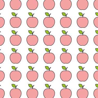 lezzetli taze elma meyve beslenme arka plan vektör çizim