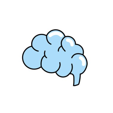 yan beyin insan anatomisi organ zekası vektör çizim