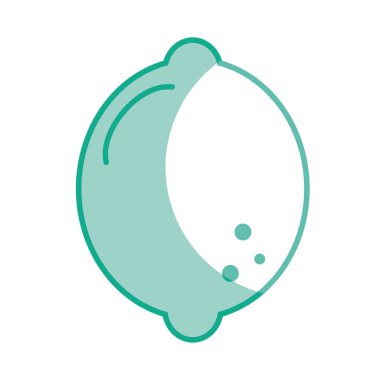 lezzetli limon meyve vitamin ve protein vektör çizim ile siluet