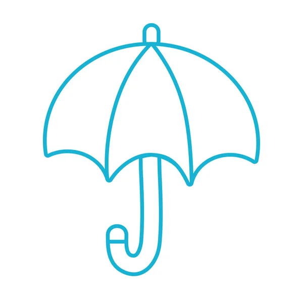 Line Paraply Öppen För Skydd Naturliga Väder Vektorillustration — Stock vektor