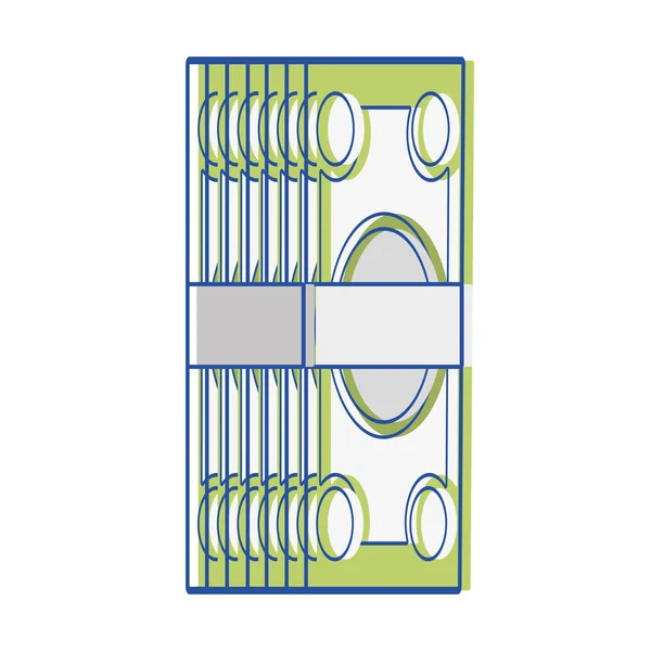 Billets Argent Comptant Économie Illustration Vectorielle Affaires — Image vectorielle