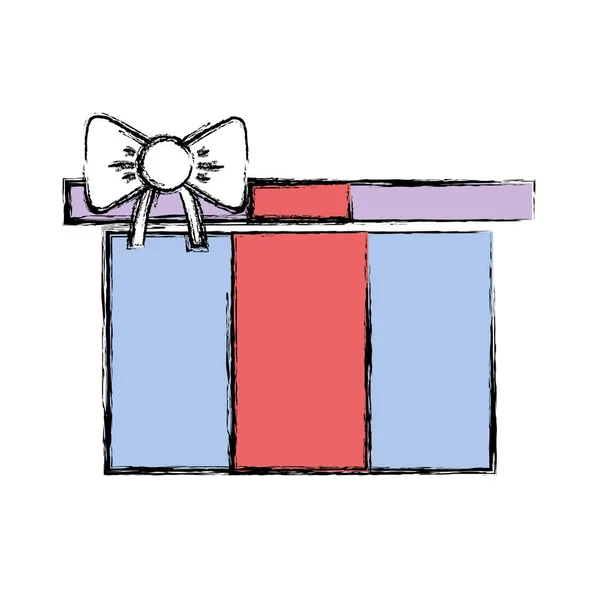 Nice Present Gift Merry Christmas Celebration Vector Illustration — Stock Vector