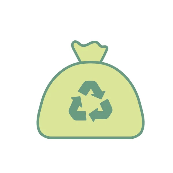 Reciclagem Saco Para Ilustração Vetorial Cuidado Ambiental — Vetor de Stock