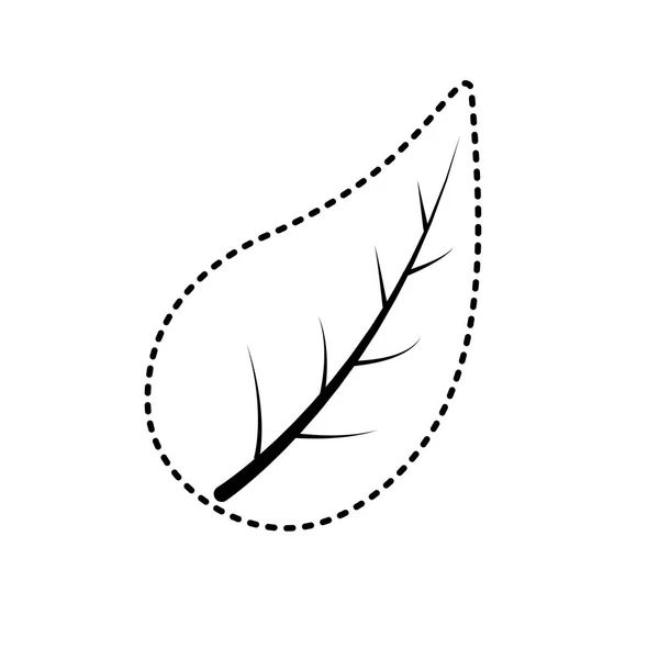 植物やエキゾチックな植物のベクトル図の点線図形ナチュラル リーフ — ストックベクタ