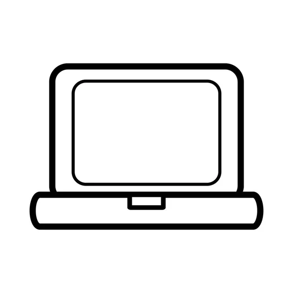 Ícone Tecnologia Laptop Informações Negócios Ilustração Vetorial — Vetor de Stock