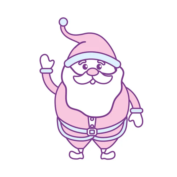 クリスマスとサンタ クロース スーツし ひげのベクトル図 — ストックベクタ