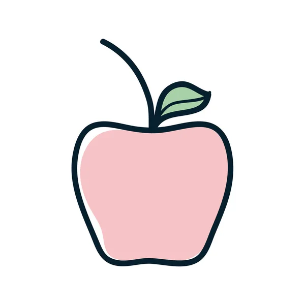 Deliciosa Manzana Fruta Sana Vector Ilustración Diseño — Archivo Imágenes Vectoriales