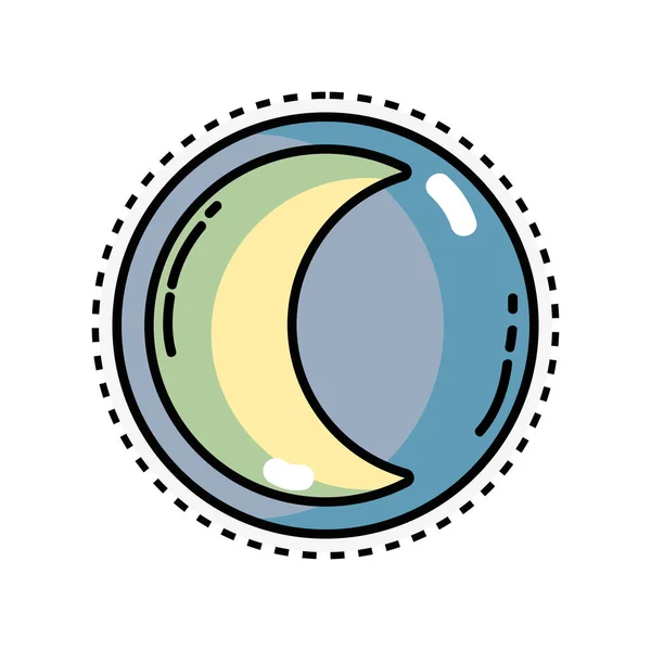 Lua Beleza Satélite Natural Terra Planeta Vetor Ilustração — Vetor de Stock