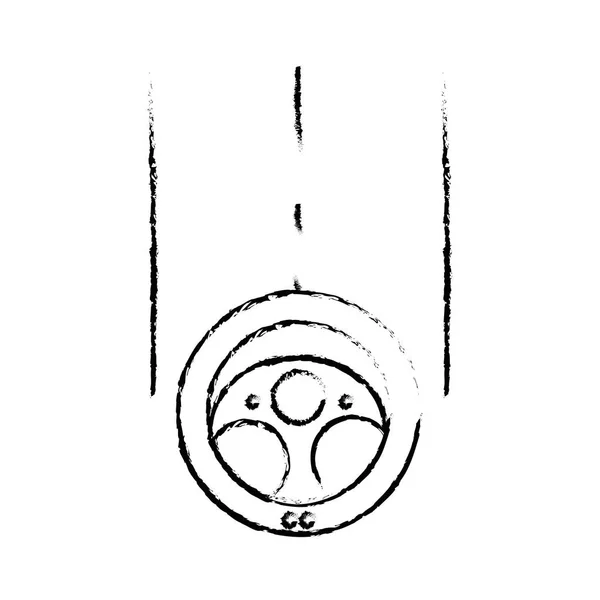 Figura Volan Masina Element Pentru Conduce Ilustrație Vectorială — Vector de stoc