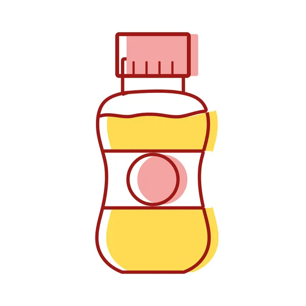 Delicious Fresh Bottle Juice Beverage Vector Illustration — Stock Vector