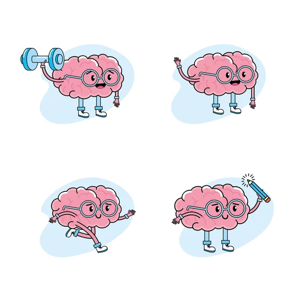 Установить Векторную Иллюстрацию Творческого Процесса Мозгового Штурма — стоковый вектор