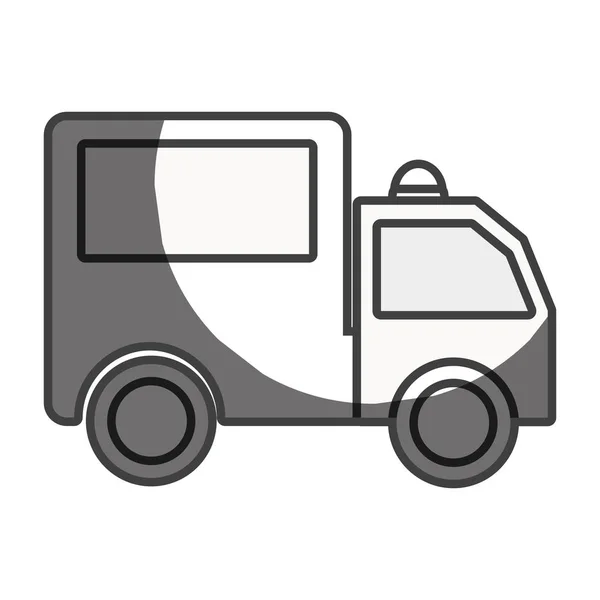 トラック ベクトル イラスト デザインでシルエット パッケージ配信サービス — ストックベクタ