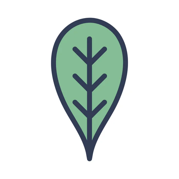 Botany Leaf Ecology Care Symbol Vector Illustration — Stock Vector
