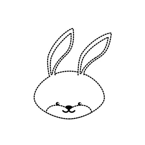 点状可爱的兔子头野生动物向量例证 — 图库矢量图片