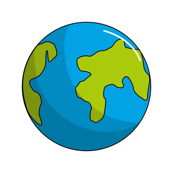 Earth Planet Environment Conservation Icon Vector Illustration Design — Stock Vector