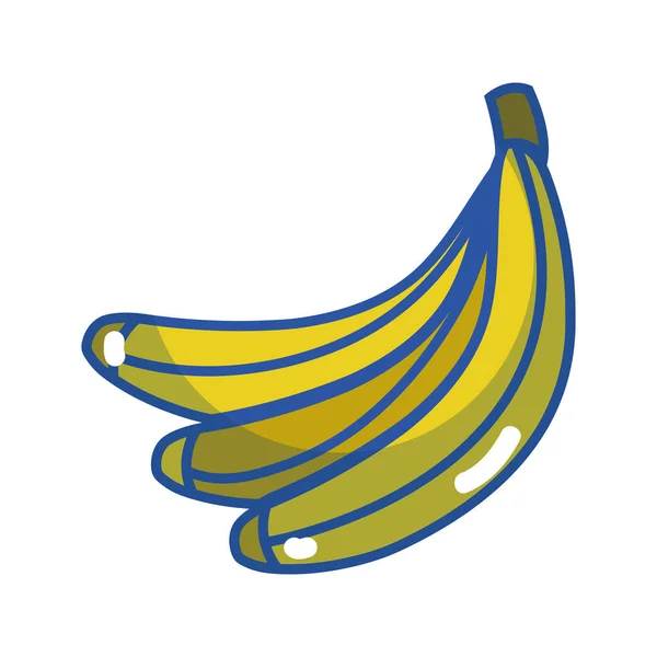 Delicious Banana Fruit Healthy Life Vector Illustration — Stock Vector