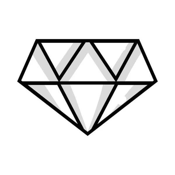 Line Söt Diamant Eleganta Tillbehör Design Vektorillustration — Stock vektor
