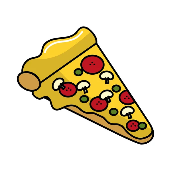 Comida Rápida Pizza Diseño Ilustración Vectores — Vector de stock