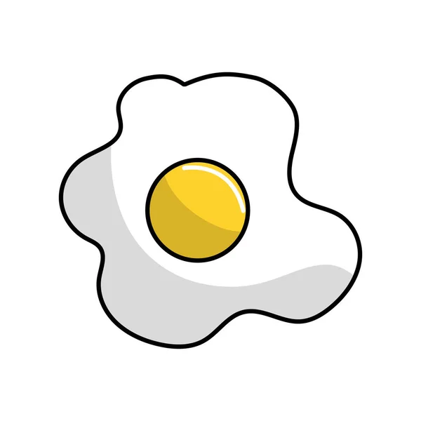 Kahvaltı Için Vektör Çizim Tasarım Lezzetli Kızarmış Yumurta Gıda — Stok Vektör