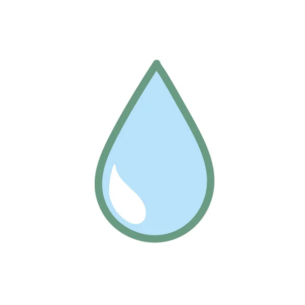 Gota Agua Natural Para Cuidado Del Medio Ambiente Vector Ilustración — Archivo Imágenes Vectoriales