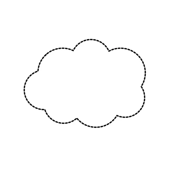 Forme Pointillée Nuage Mignon Conception Météo Icône Illustration Vectorielle — Image vectorielle