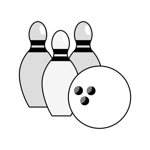Figura Bolos Pin Bola Icono Vector Diseño Ilustración — Vector de stock