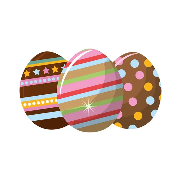 Huevos Pascua Con Bonito Diseño Decoración Ilustración Vectorial — Vector de stock